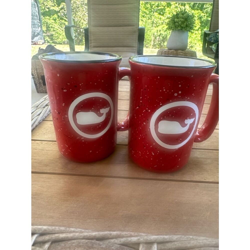 Vineyard Vines Campfire Style Ceramic Mugs Set of 2